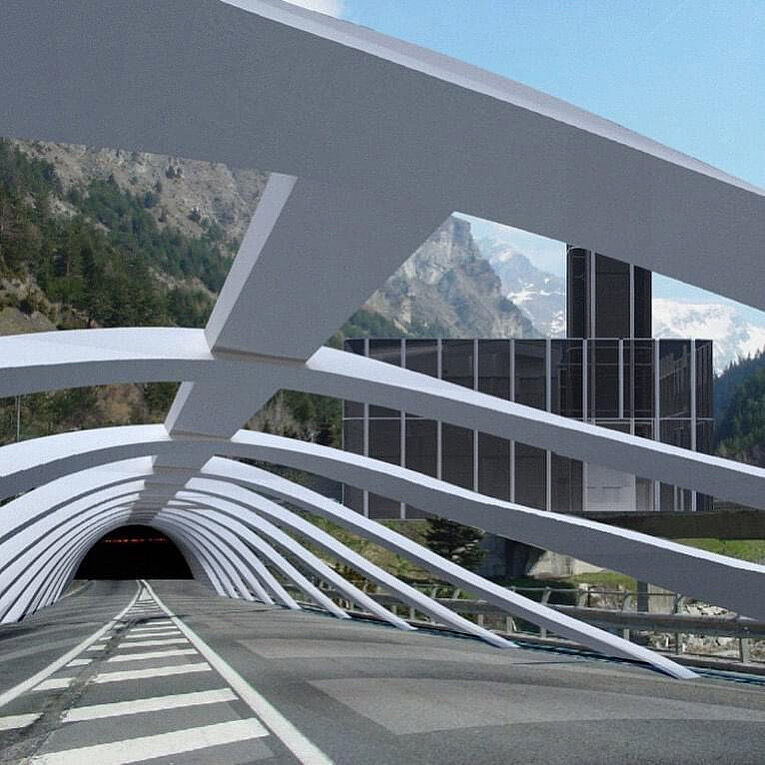 Tunnel autostradale del Fréjus, portale lato Italia · Bardonecchia