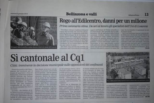 «Sì cantonale al Cq1»